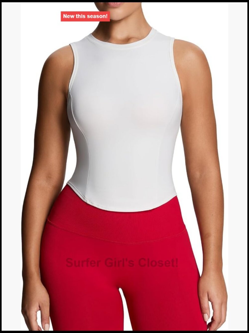 Sleeveless Tank Top - Form-Fitting Athletic Workout Yoga Top